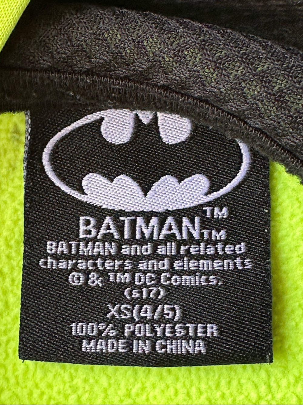 Batman Pullover Hoodie Sweatshirt size XS 4/5 - Picture 2 of 10